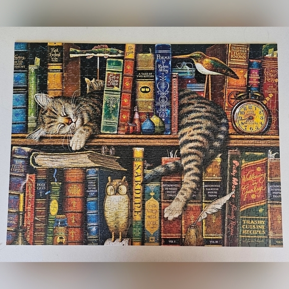 Buffalo Games The Cats of Charles Wysocki Frederick The Literate 750 Pc Puzzle‎ - Picture 1 of 8